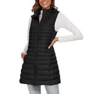 Peuterey Women's Long Black Quilted Vest